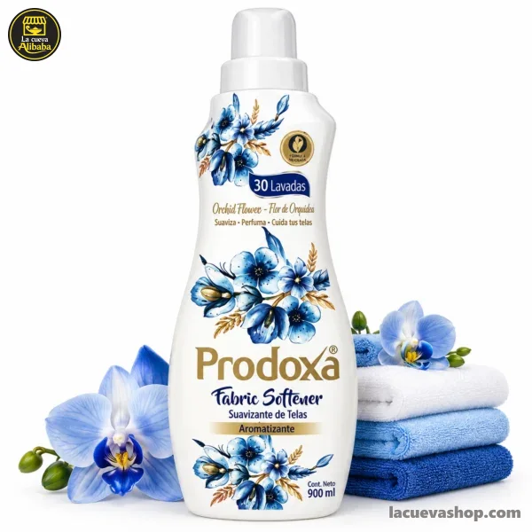 Suavizante de ropa Prodoxa 1 litro — orquídea, lavanda, lotus y más