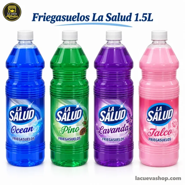 0a5a7c6c-30e6-4c1a-8181-870995a0e3ad Friegasuelos La Salud 1,5 litros — colonia, lavanda, ocean o talco