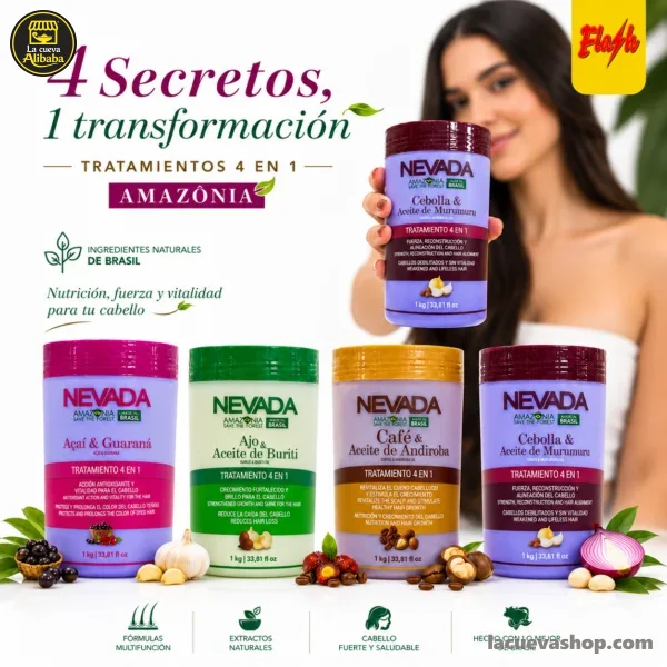 11 Set Nevada shampoo 1 litro y tratamiento 1 kg