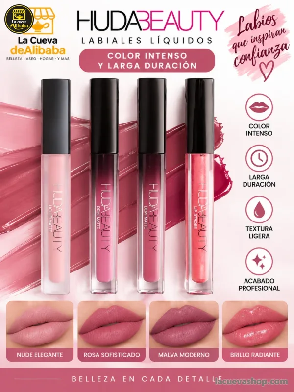 Labial líquido mate FavorBeauty — lip gloss de larga duración