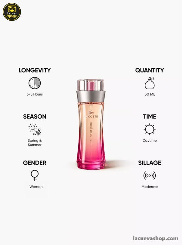 162748277_05-2100 Perfume Lacoste Touch of Pink de mujer 50 ml — original