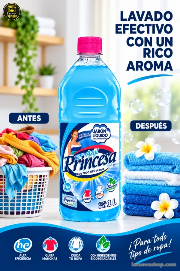 Jabón líquido Princesa Azul 1 litro