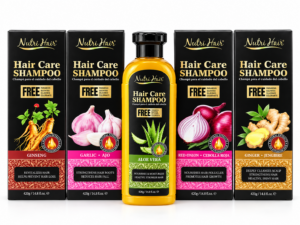 Shampoo Nutri Hair 420 g — ajo, cebolla roja, ginseng o romero