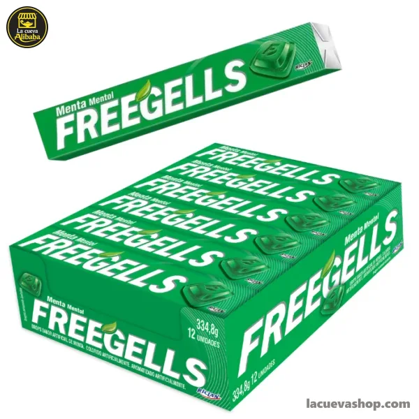 Caramelos de menta Freegells — cereza, eucalipto, fresa o menta