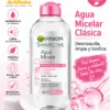 Agua micelar Garnier 400 ml — limpiador facial y desmaquillante