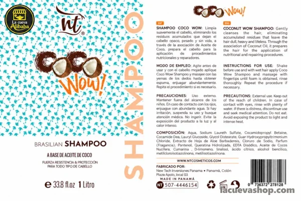 Shampoo NT Coco Wow 1 litro