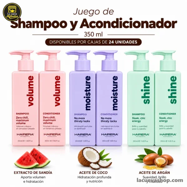 Set shampoo y acondicionador Hairera 350 ml