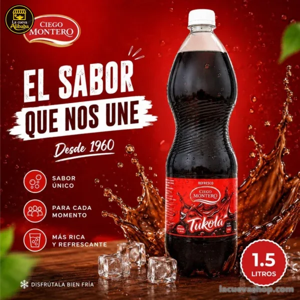 Refresco de cola Tu Kola — pomo de 1,5 litros
