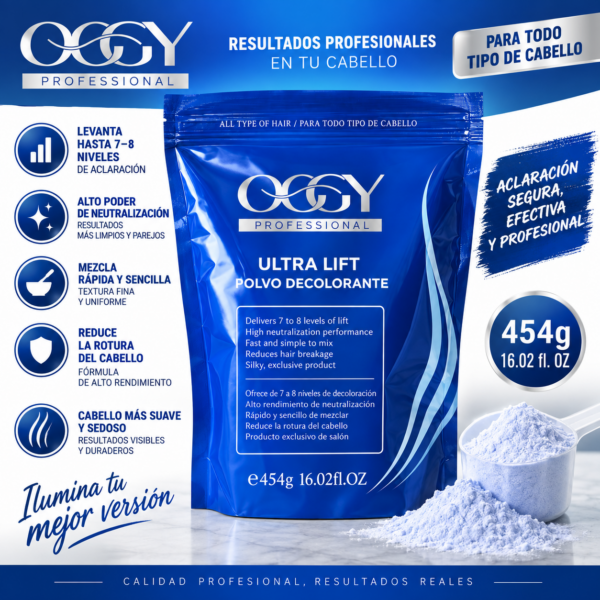 9957028a-a111-44ec-8a3d-c3fa6bd2faff Polvo decolorante Oggy Ultra Lift 454 g