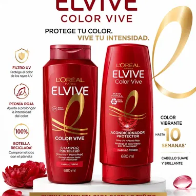 9e2ec810a9e5fd79e2ce24aa17619f1b6dfa313b7ddb6b6bec7aeb418e00621d_detail_square_mobile_s Set shampoo y acondicionador L'Oréal Elvive Color Vive 680 ml