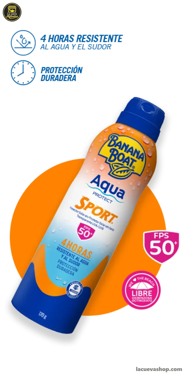 Infografia_Aqua_Protect_Sport_170g_Spray Protector solar Sport 170 g — resistente al sudor