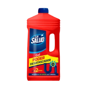 LA-SALUD-DESATASCADOR-1L-NUEVO-DISENO Desatascador de tuberías La Salud 1 litro — 2 usos
