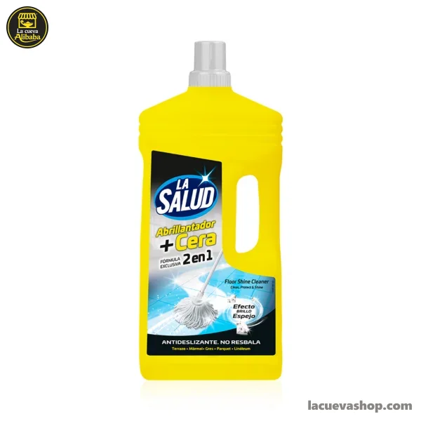 Abrillantador de pisos con cera La Salud 2 en 1 — 1 litro