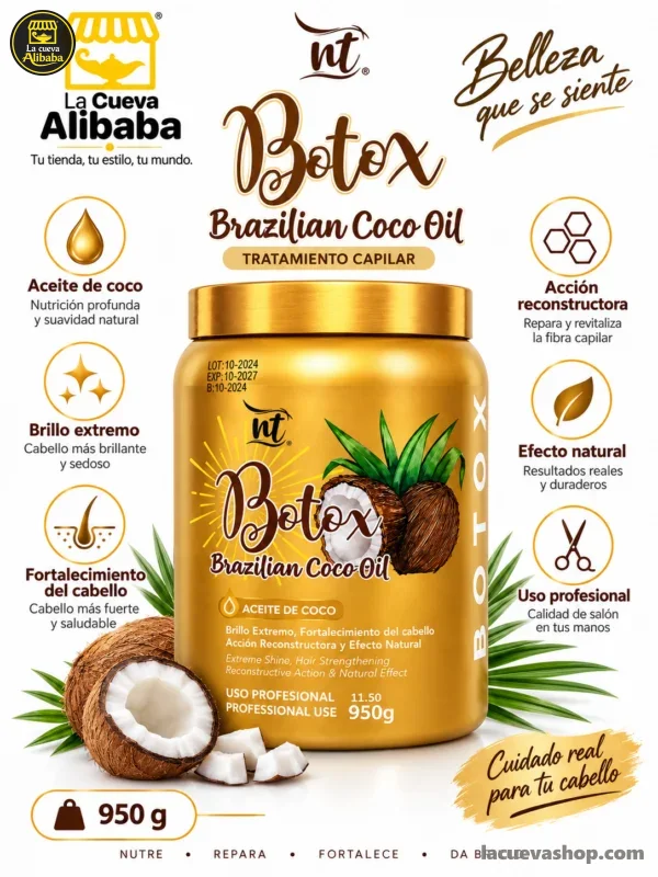 a93ade88-331e-4837-b9a1-be9cc06540b2 Botox capilar Brazilian de coco 950 ml