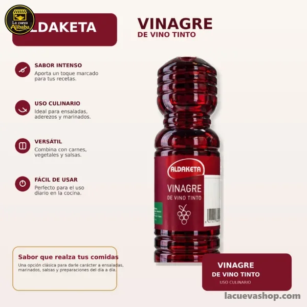 Vinagre de vino tinto Aldaketa 1 litro