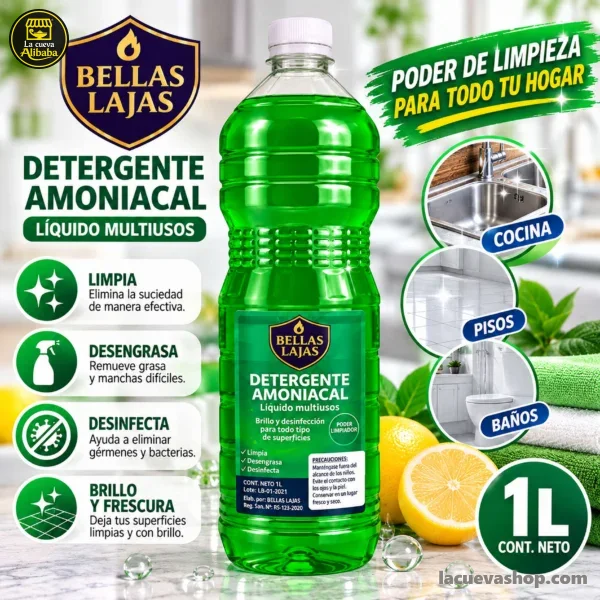 bellas_lajas_detergente_amoniacal_1L_1x1_12MP_menos_2MB Detergente líquido amoniacal multiuso B.L 1 litro