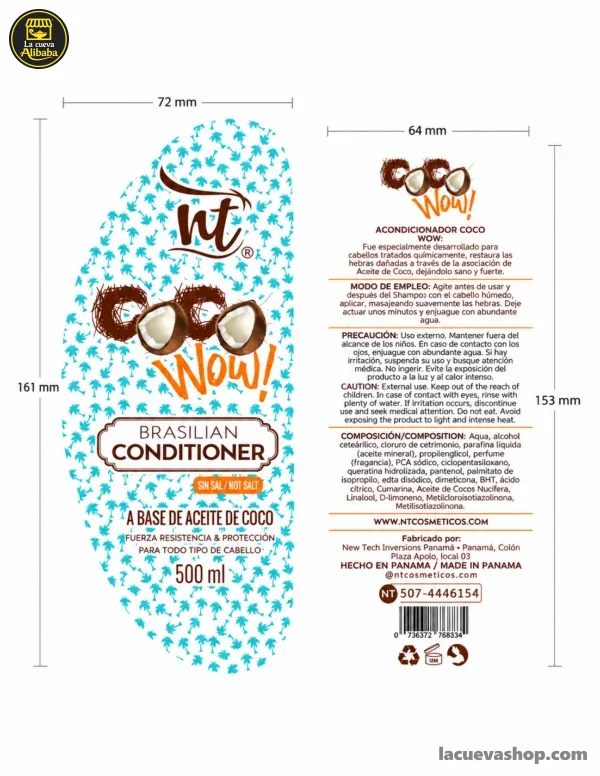 Acondicionador NT Coco Wow 500 ml
