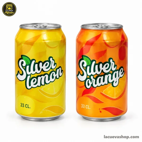 Refresco Silver — lata de 330 ml, naranja o limón
