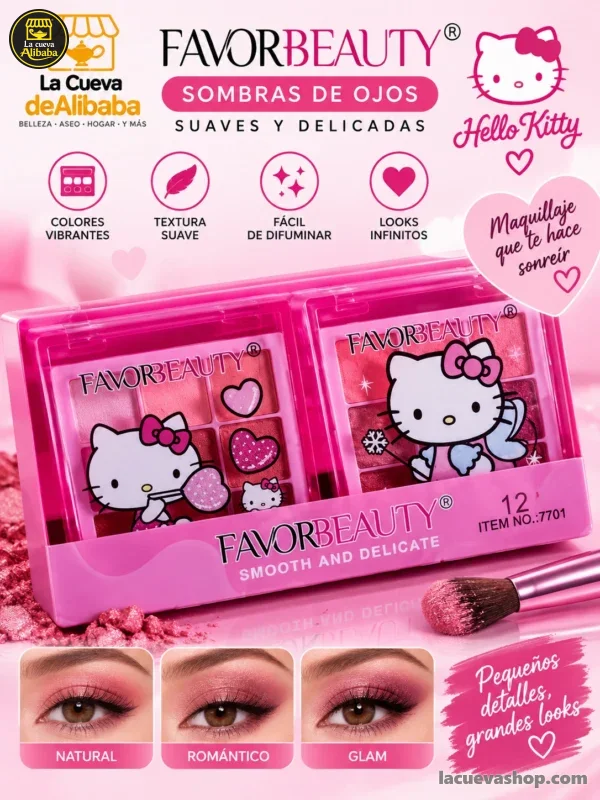 Paleta de sombras FavorBeauty Pink — tonos rosa