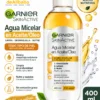 Agua micelar Garnier 400 ml — limpiador facial y desmaquillante