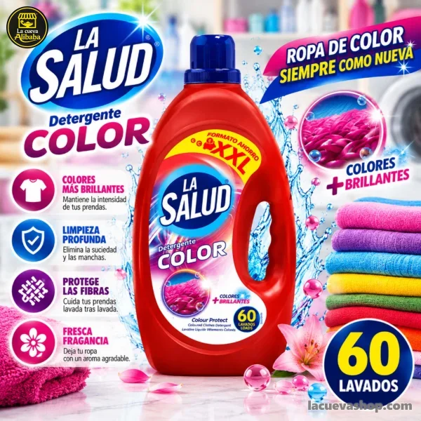 Detergente líquido para ropa de color La Salud 2,65 litros