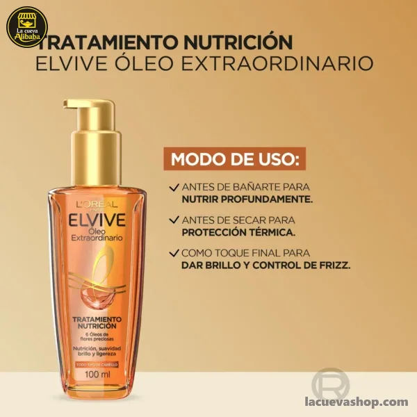 Aceite capilar Óleo Extraordinario 100 ml — brillo y anti frizz