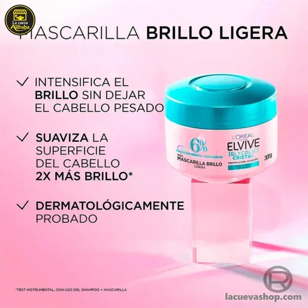 mascara-loreal-paris-glycolic-cristal-300g-foto3 Mascarilla L'Oréal Elvive 300 g