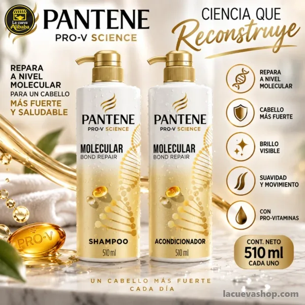Set shampoo y acondicionador Pantene Molecular 500 ml