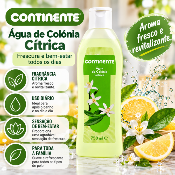 Agua de Colonia Citrica CONTINENTE 750ml