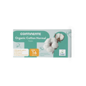 0e175a13-b2f6-495c-b7e8-38a71bf5e2ec Tampón Femenino Algodón Orgánico Continente 16 unidades