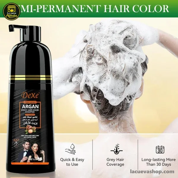 Shampoo Dexe de Coloración Rápida  Negro 420 ml