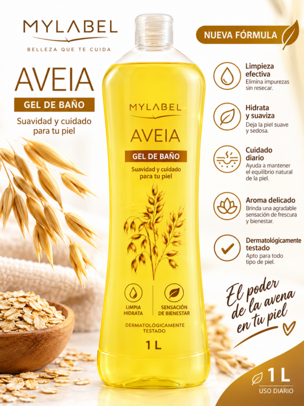 Gel de Baño Avena MyLabel 1 litro