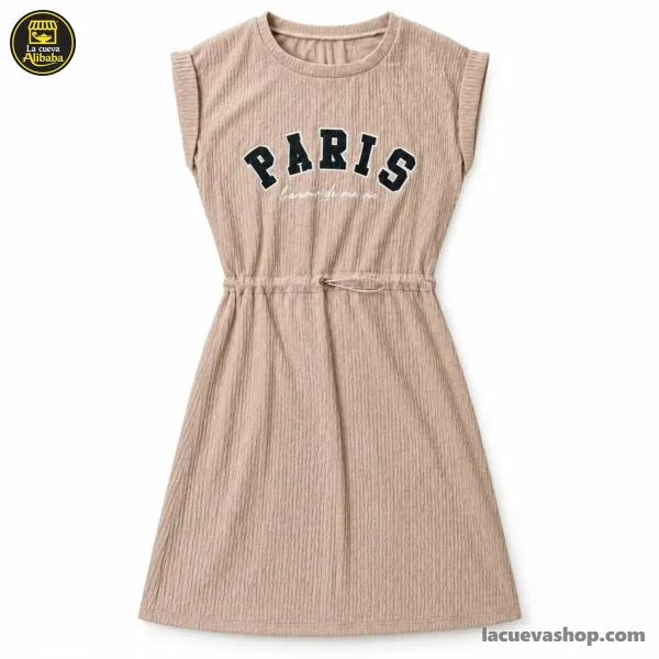 Vestido beige Paris de mujer — talla XL