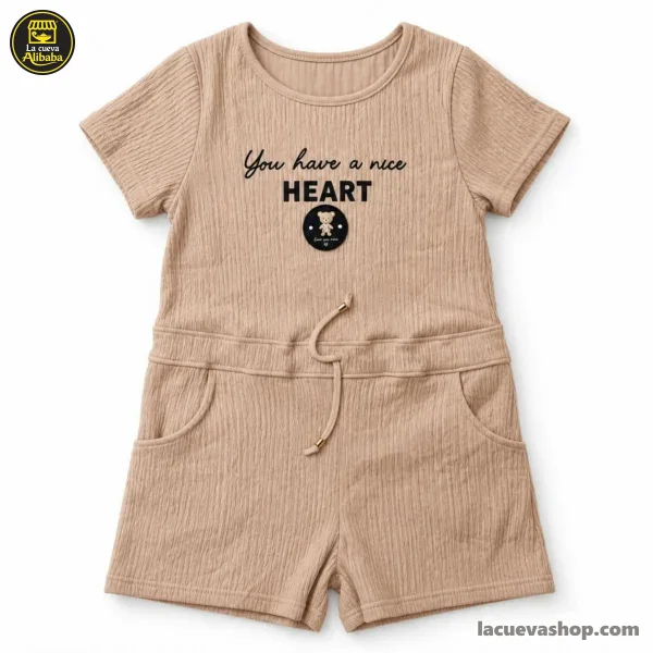 Mono short beige — enterizo corto