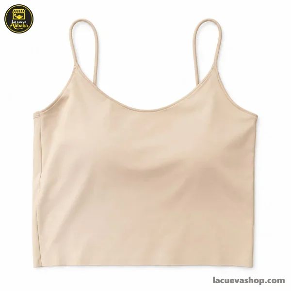Blusa top beige de mujer