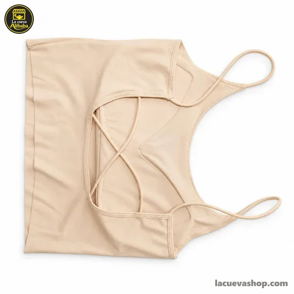 Blusa top beige de mujer