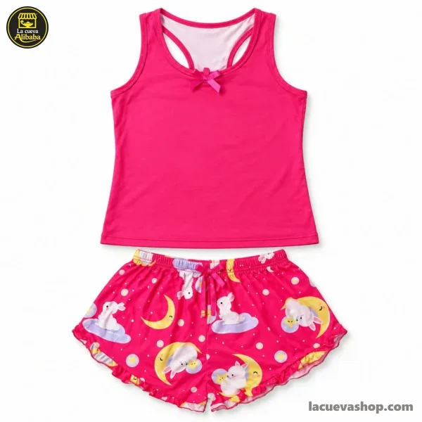 Juego de dormir de mujer — pijama rosado o azul