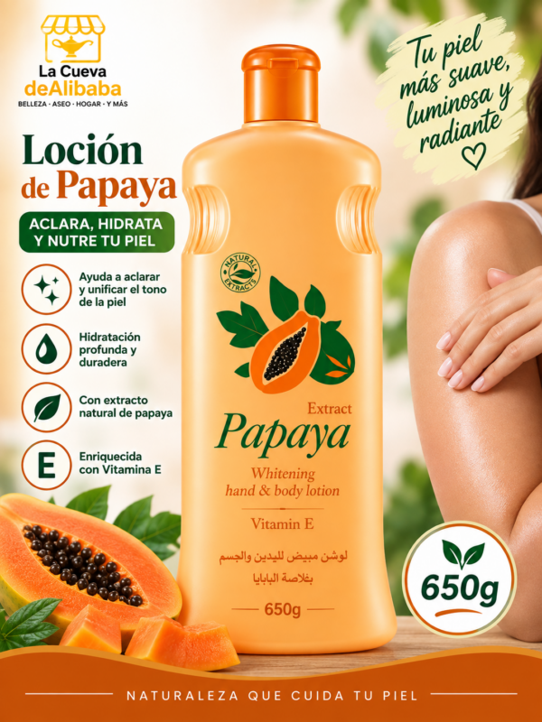 Crema Corporal y Manos Extracto de Papaya 650g