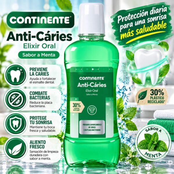 Enjuague Bucal Anti Caries CONTINENTE 500ml