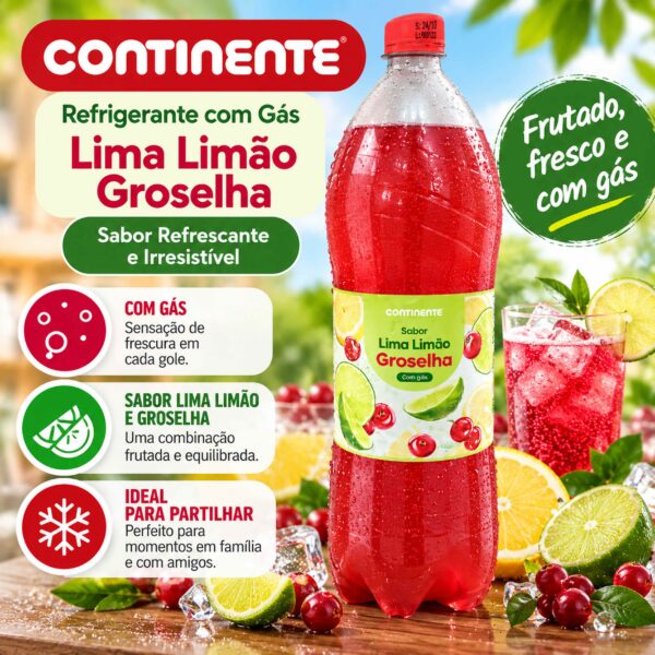 Refresco Pomo Lima Limon Grosella CONTINENTE 2Lt