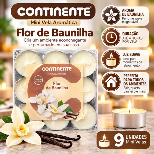 Minivela Perfumada Flor de Vainilla CONTINENTE 18u