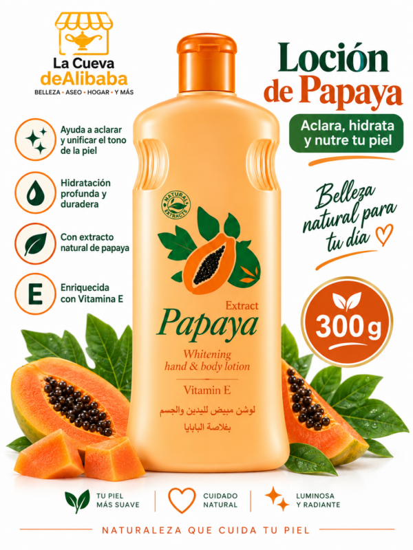 Crema Corporal y Manos Extracto de Papaya 300g