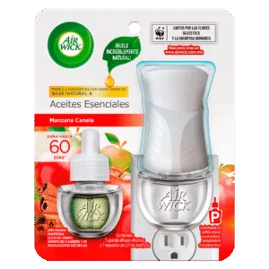 manzana-canela-difusor-20ml Ambientador eléctrico Air Wick con repuesto — varias fragancias