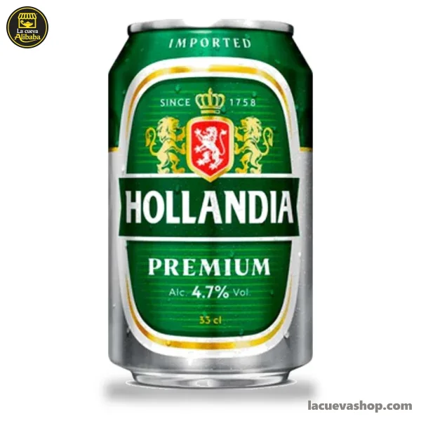 Cerveza Hollandia Premium 4,7 % — lata de 330 ml