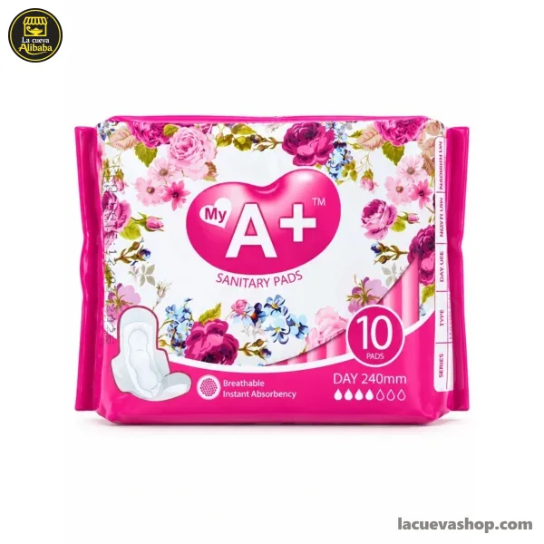 Íntimas A+ 240 mm — almohadillas sanitarias, paquete de 10