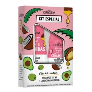 Shampoo y acondicionador Origem con ceramidas 325 ml + 180 ml