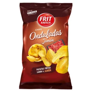 Papas fritas onduladas Frit Ravich jamón 125 g — chips