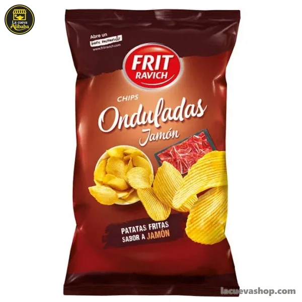 58.jpg Papas fritas onduladas Frit Ravich jamón 125 g — chips
