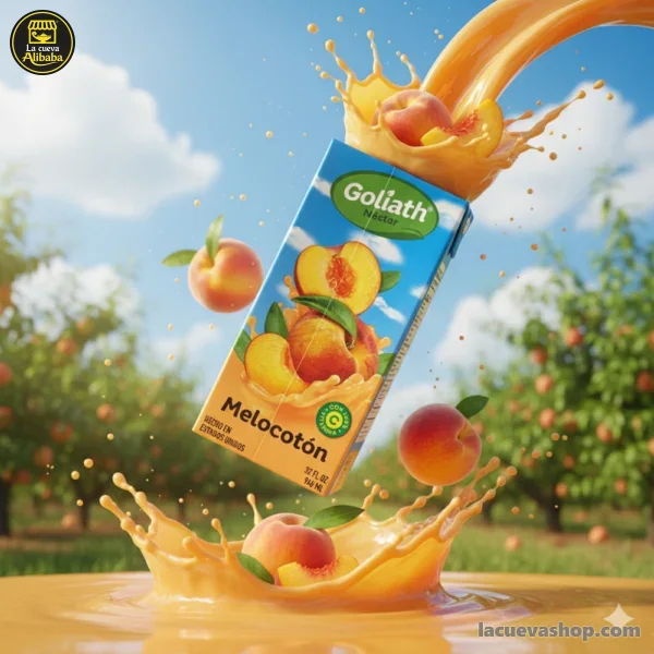 Jugo Goliath en caja 946 ml — mango, manzana o melocotón
