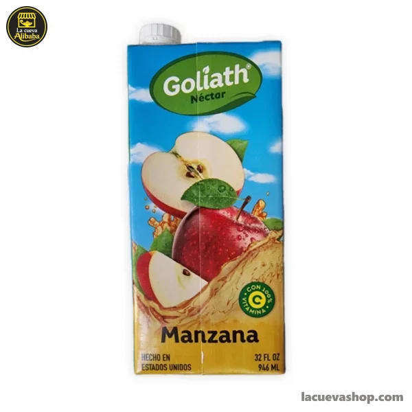 Jugo Goliath en caja 946 ml — mango, manzana o melocotón